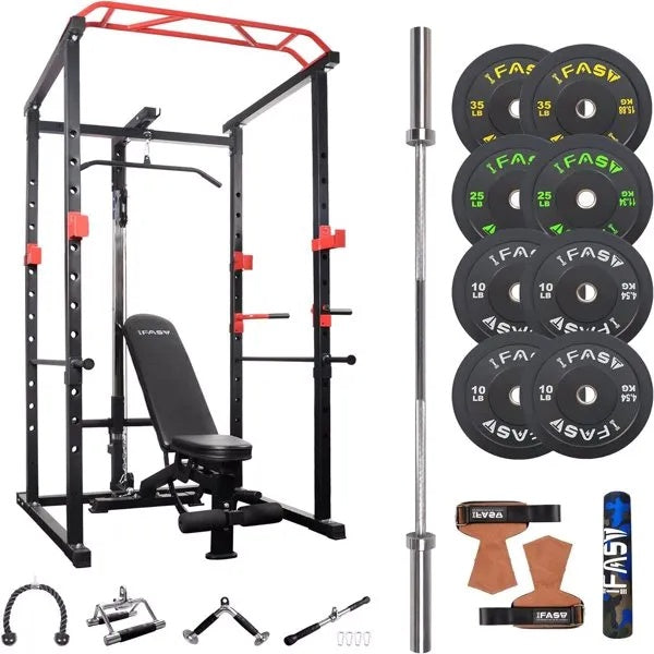 Multi-functional Power Cage,Home Adjustable Pullup Squat Rack