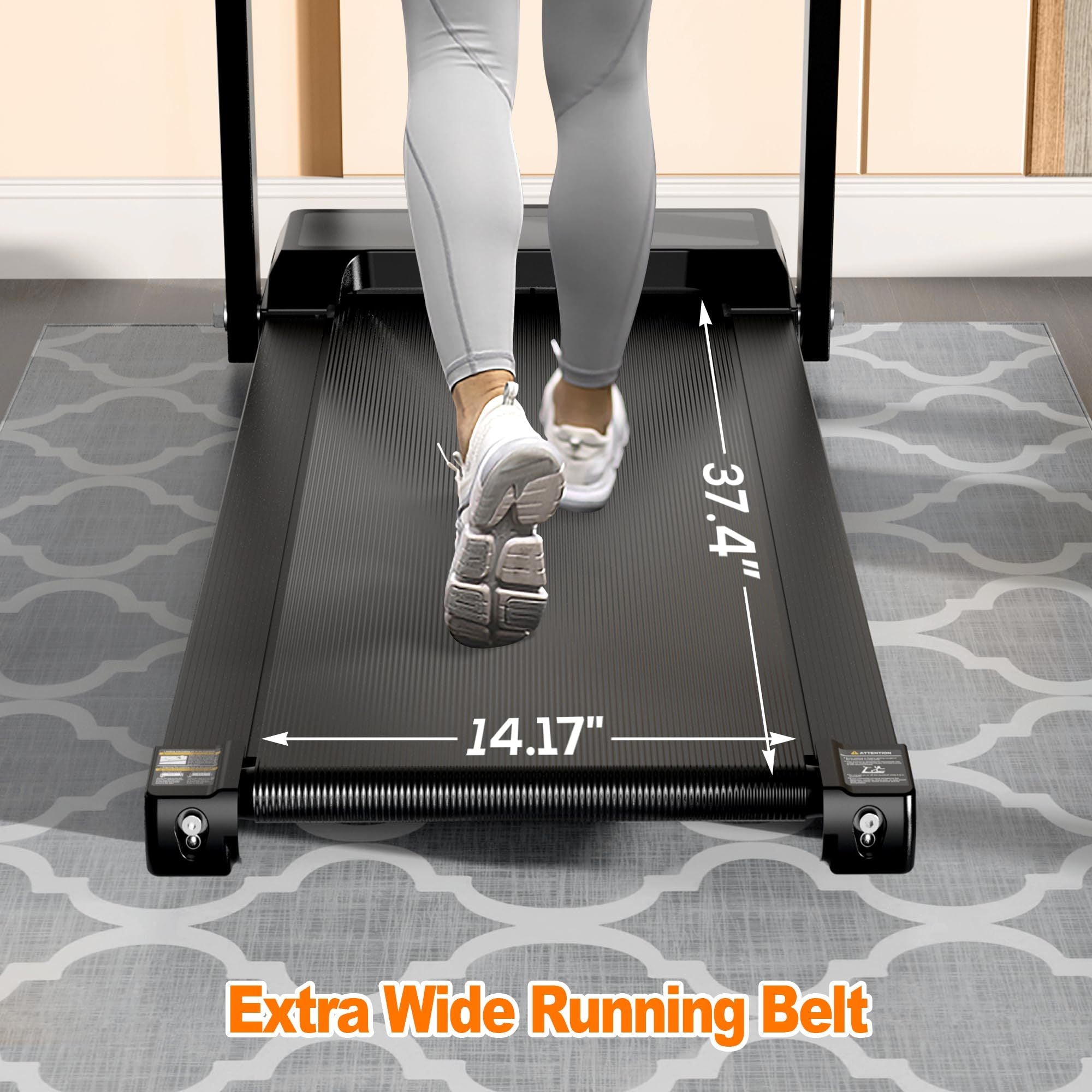 Quiet Folding Treadmill LED Display