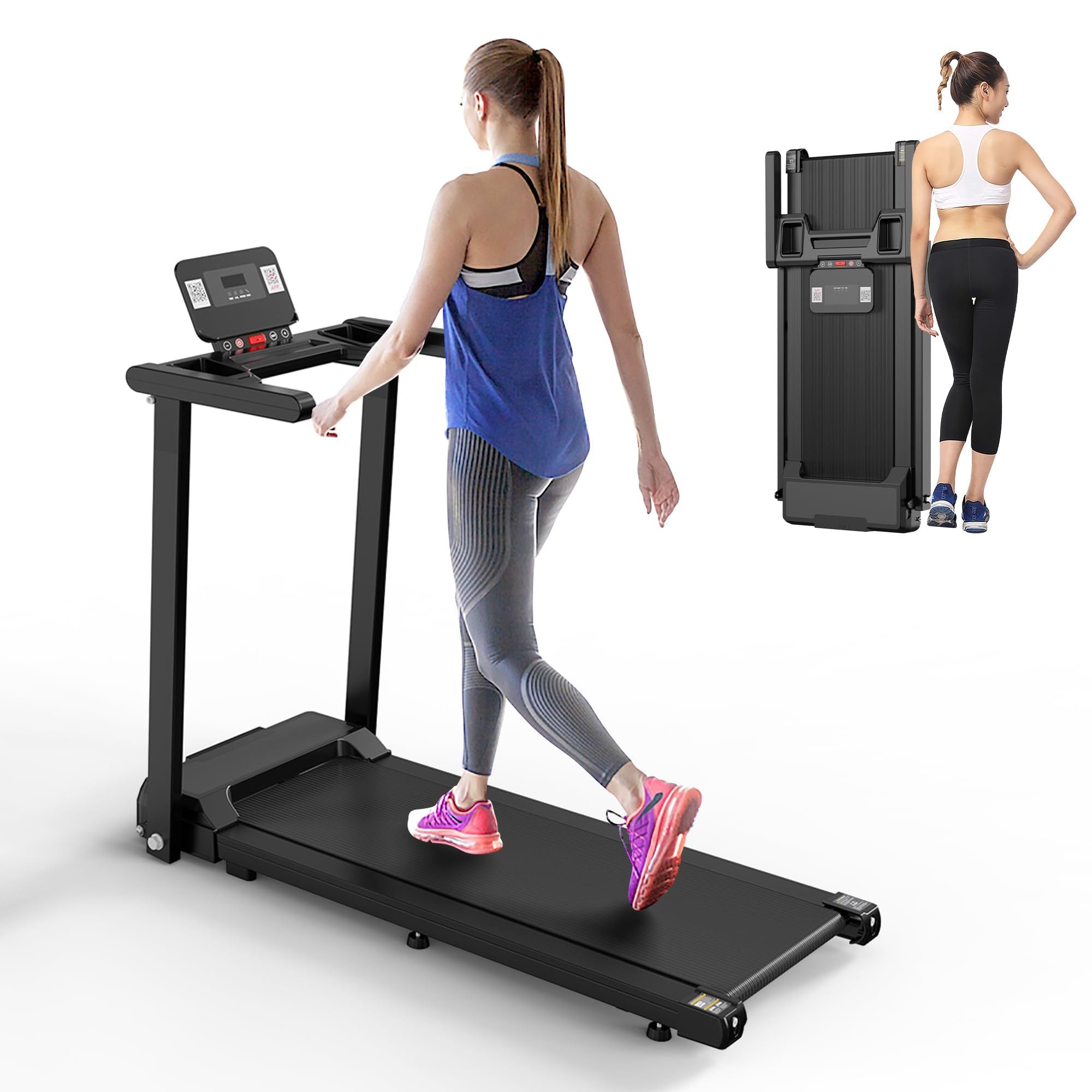 Quiet Folding Treadmill LED Display
