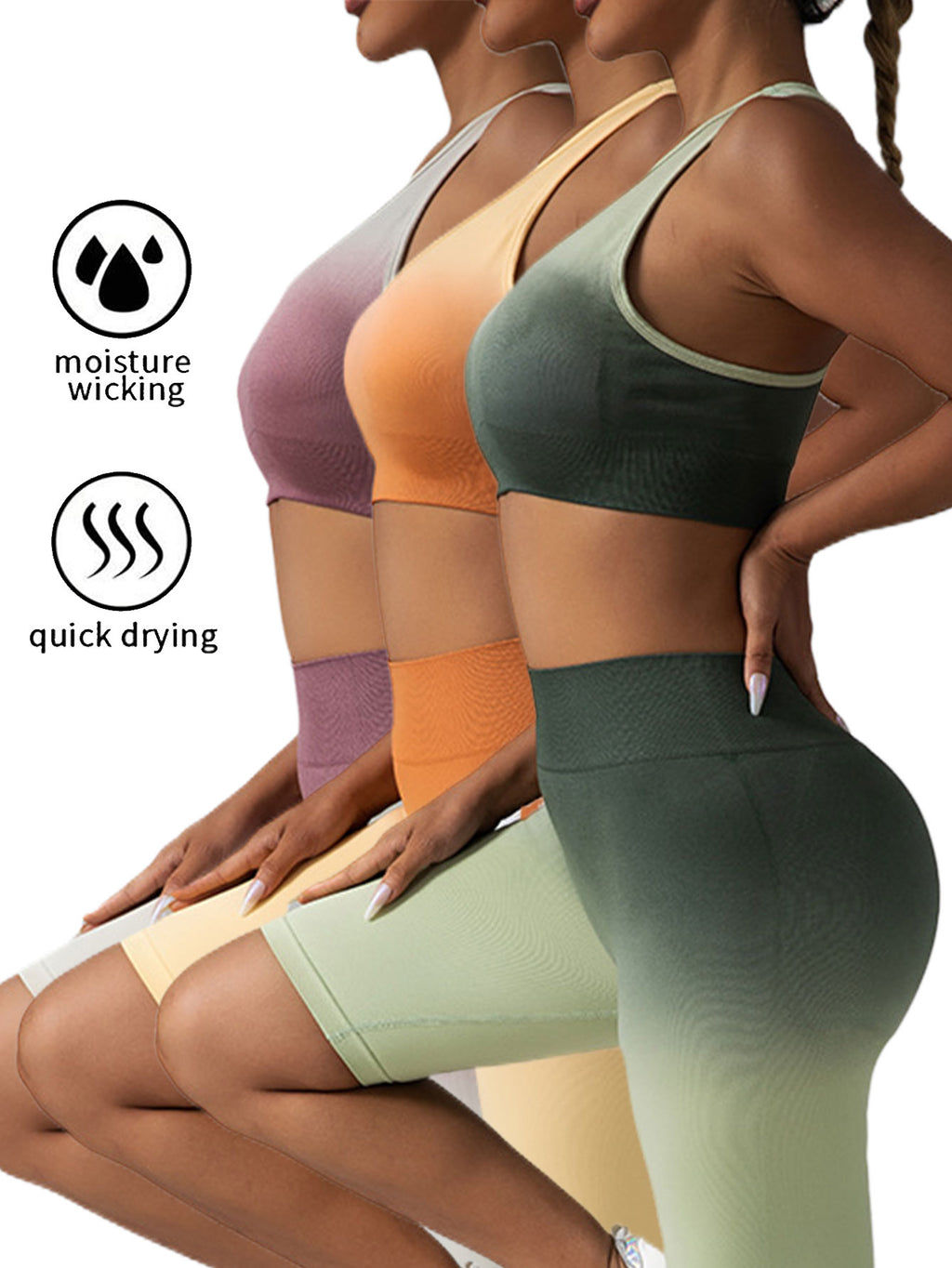 3 Pack Medium Support Sports Bra