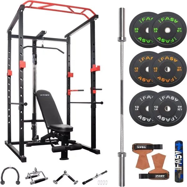 Multi-functional Power Cage,Home Adjustable Pullup Squat Rack