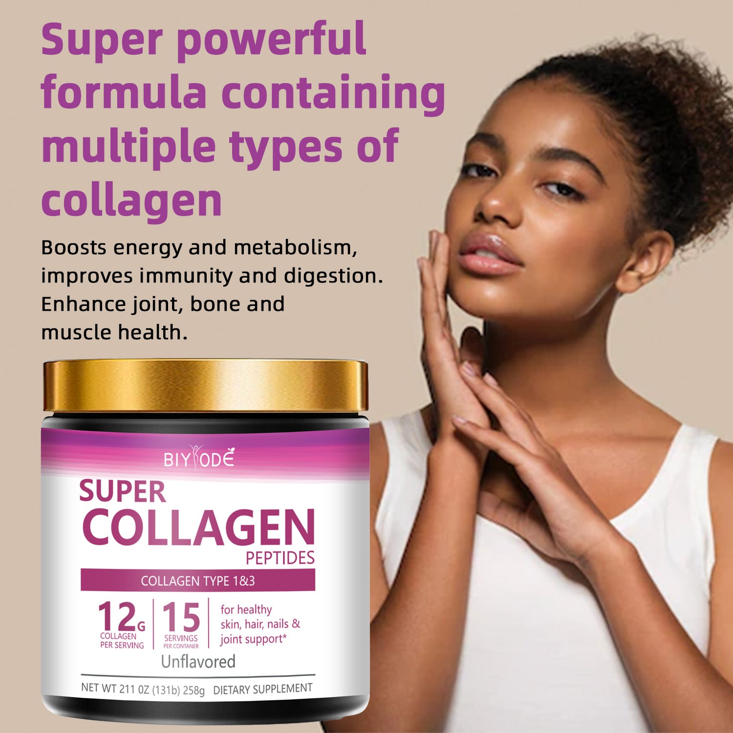 Herbal Supplement Collagen Protein Powder