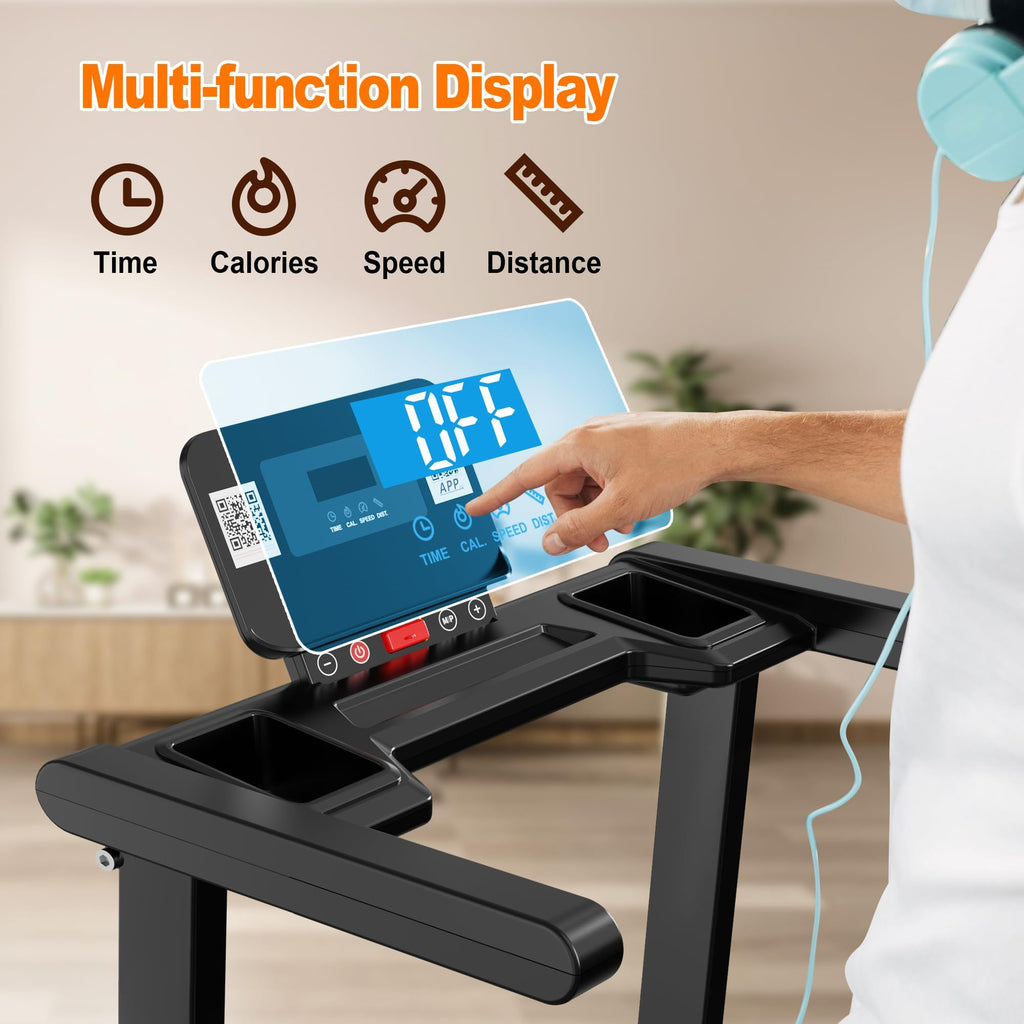 Quiet Folding Treadmill LED Display