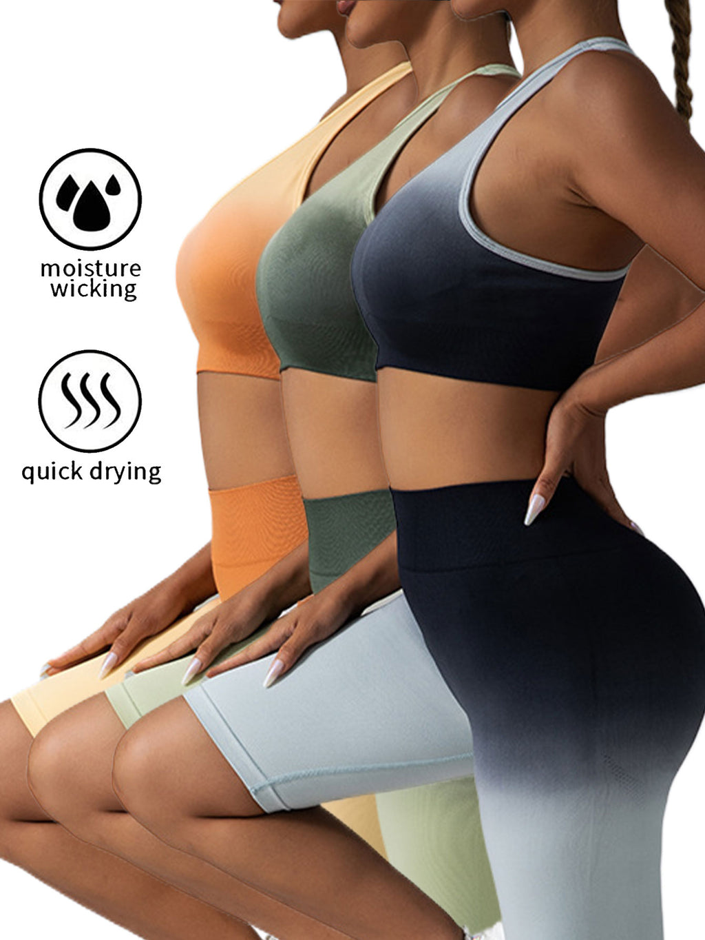 3 Pack Medium Support Sports Bra