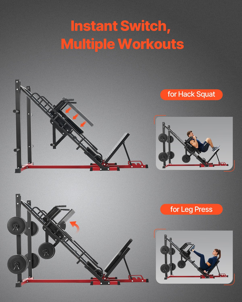 Leg Press Hack Squat Machine, l